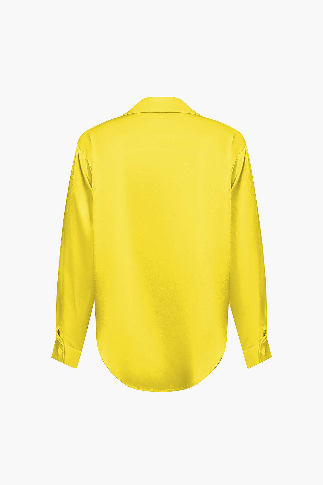 Basic Solid Satin Long-Sleeve Shirts