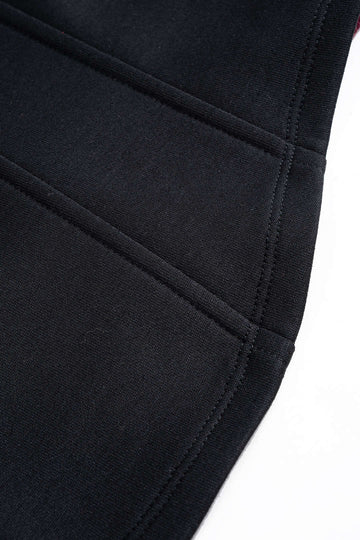 Contrast Asymmetrical Round Neck Sweatshirt