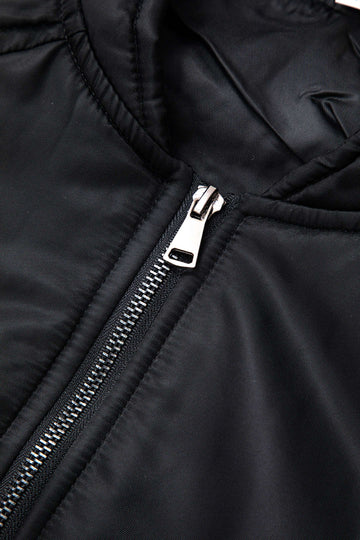 Flap Pocket Zip-Up Bomber Jacket