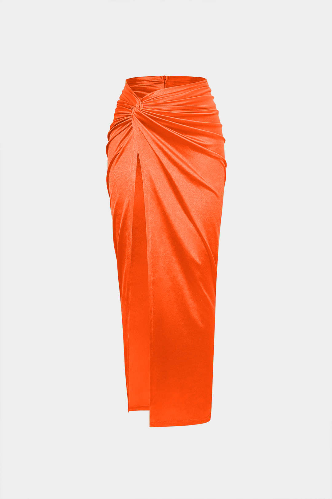 Twist Dettall High Slit Midi Skirt