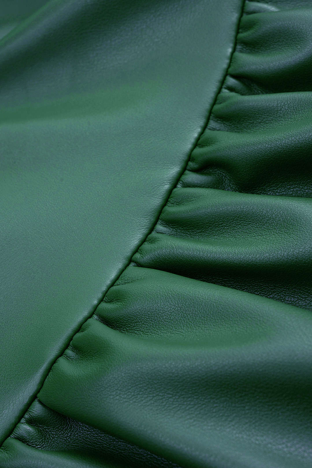 Faux Leather Ruched Twist Knot Sleeveless Mini Dress