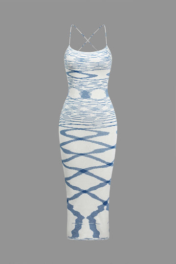 Dzianin Międzytwine Tie Midi Dress