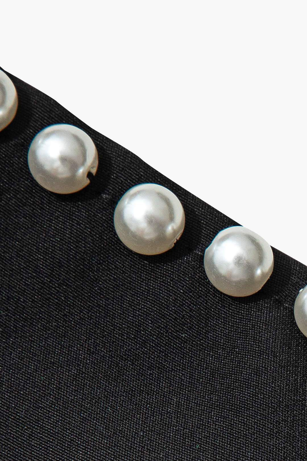 Pearl-Trimmed Mini Dress