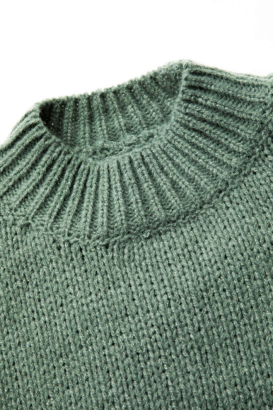 Oversized Seam Detail Mock Neck Sweater