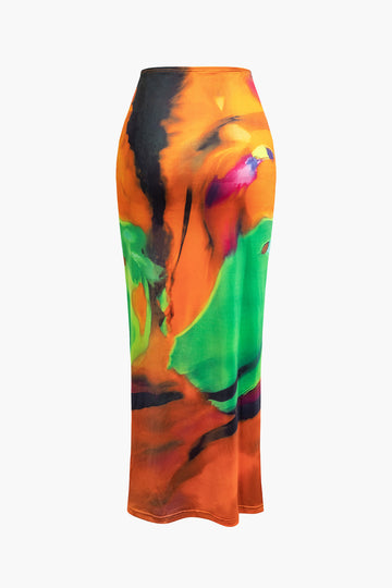 Tie Dye Maxi Skirt