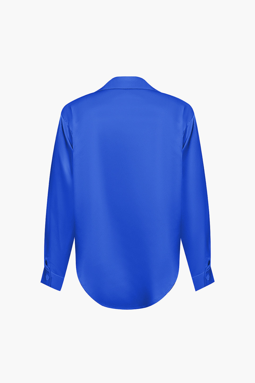 Basic Solid Satin Long-Sleeve Shirts