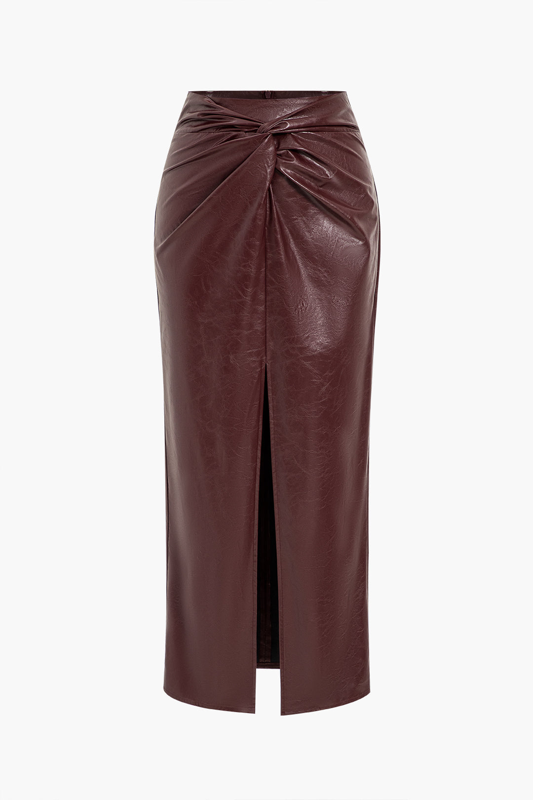 Falda Faux Twist Slit tal-ġilda