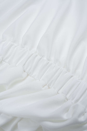 Ruched Drawstring Long-Sleeve Shirt