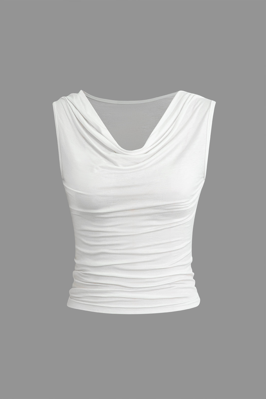 Solid Cowl Neck Tank Top
