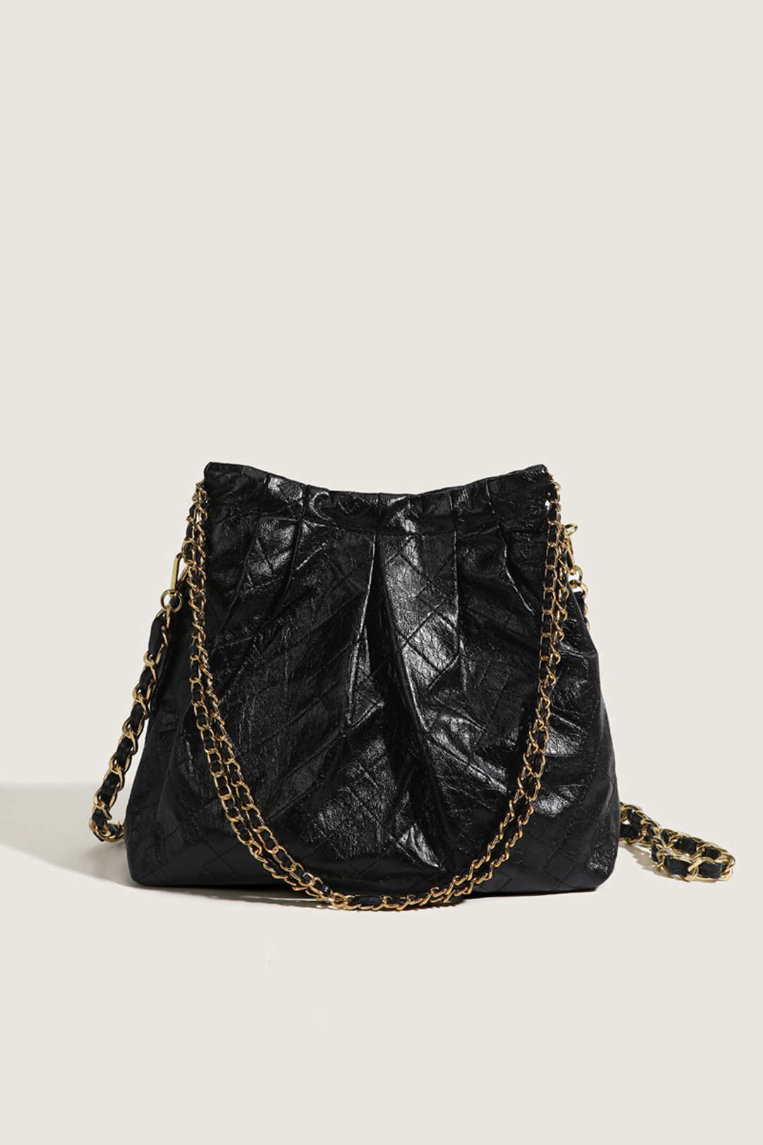 Diamond Grid Chain Cross-Body Bag