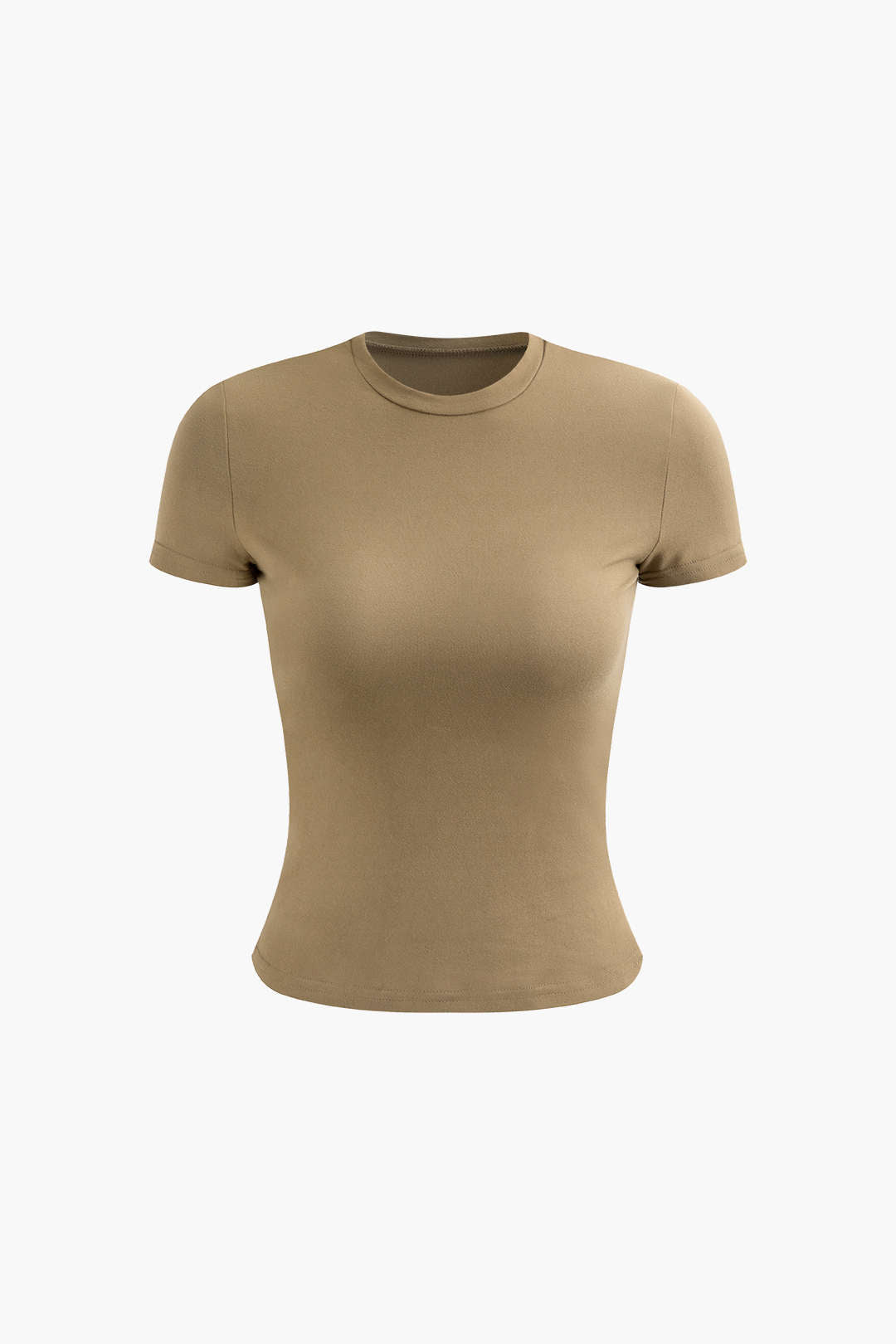 Basic Solid Round Neck T-shirt