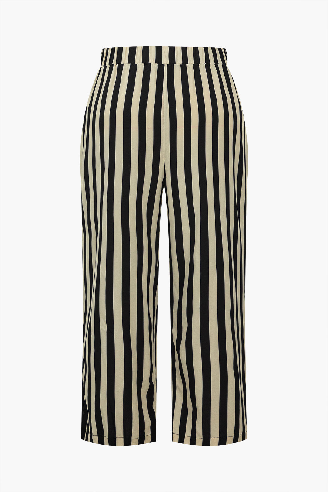 Plus Size Stripe Print Trouser Set