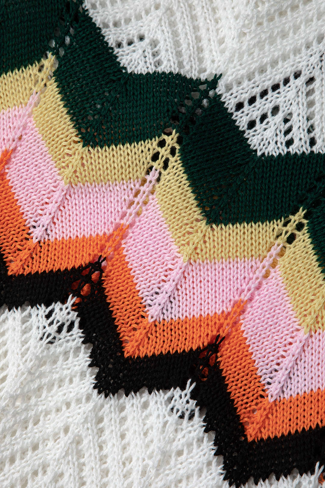 Contrast Crochet Knit Tank Dress