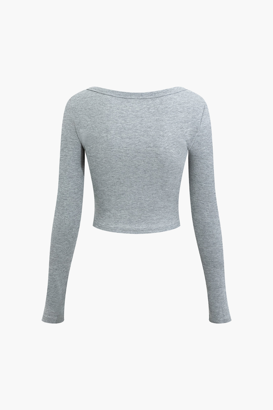 Basic Solid Long-Sleeve Top