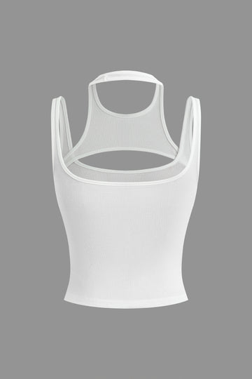 Cut Out Halter Tank Top