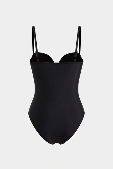 Solid bustare slip bodysuit