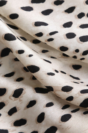 Leopard Print Slit Midi Skirt