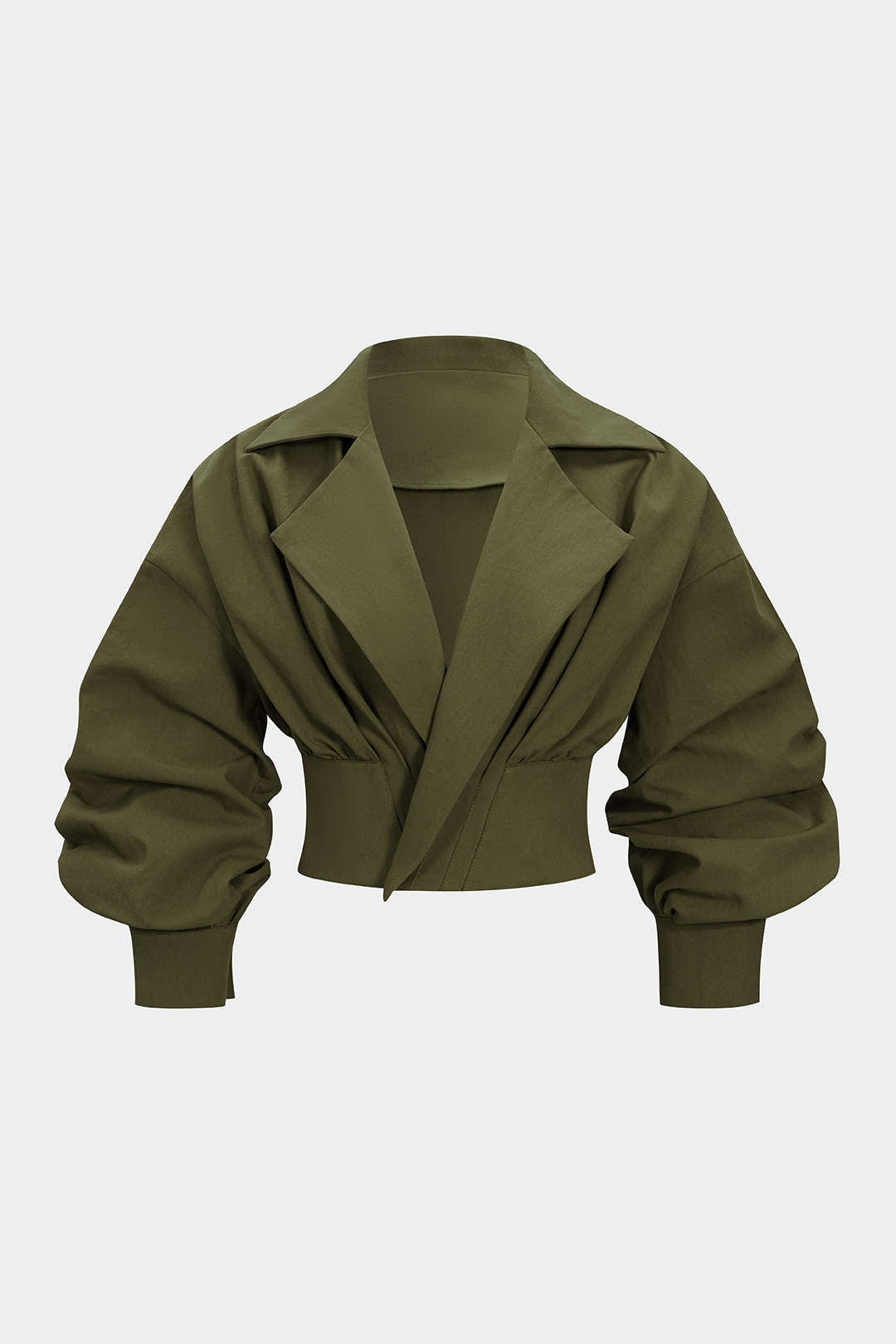 Ruched V-Neck Jacket