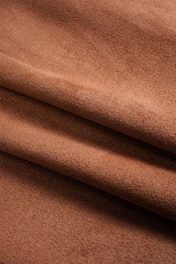 Suede Button Pocket Skirt