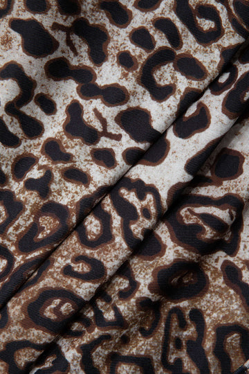 Leopard Print Backless Bodysuit