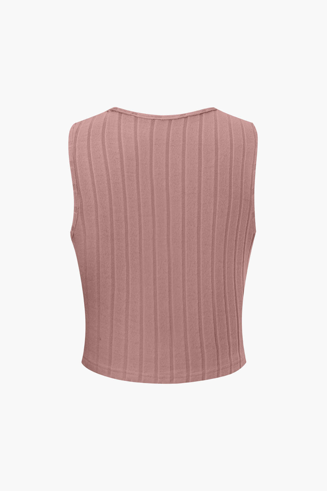 Basic solid strik tanktop og bukser med høj talje