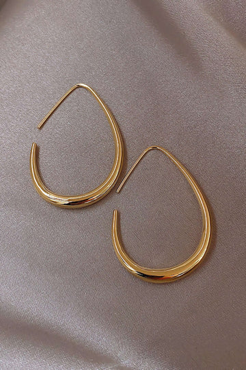 Boucles d'oreilles ovales métalliques