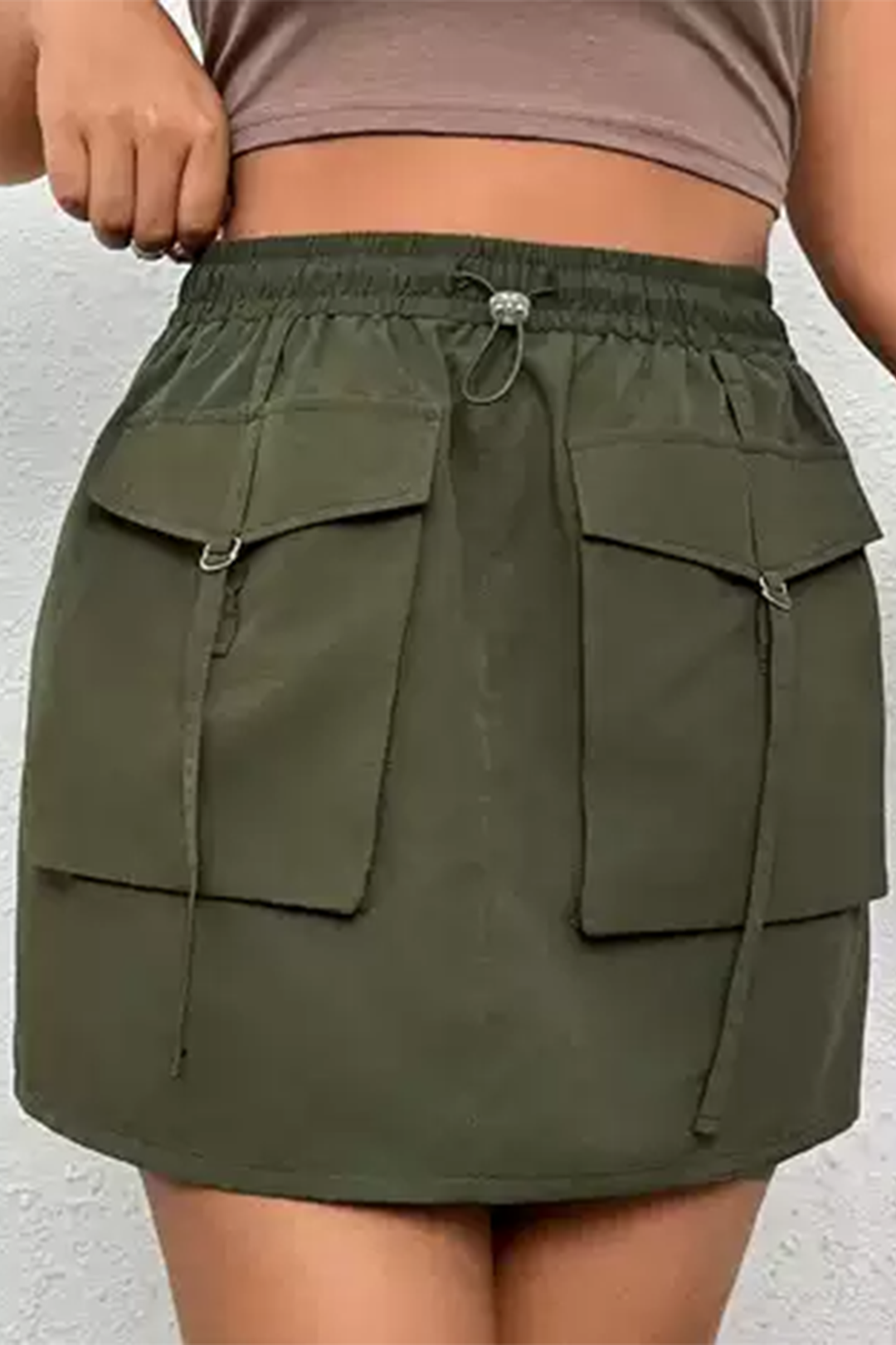 Flap Pocket Cargo Mini Skirt