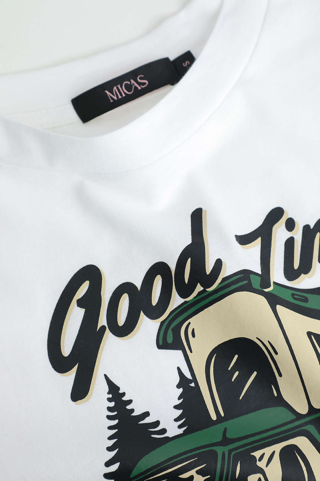 Good Times Graphic Knot Hem T-Shirt