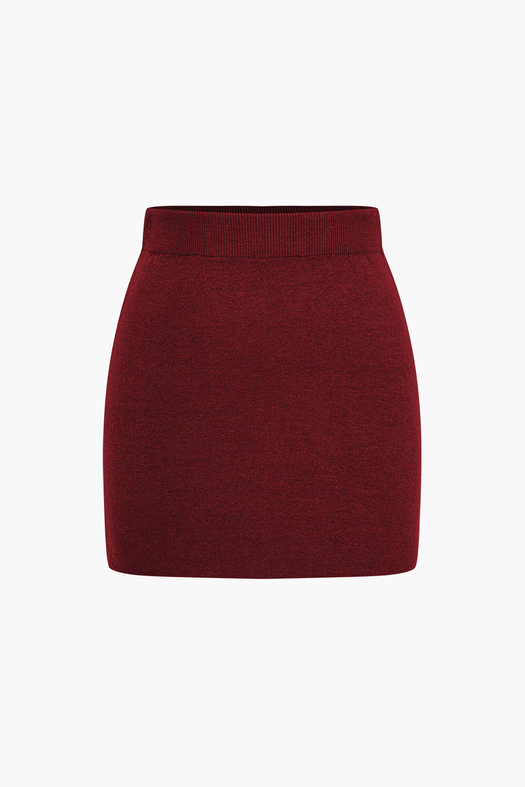 Basic Solid Knit Mini Skirt