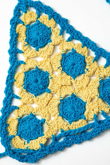 Crochet Floral Pattern Halter Bikini Set