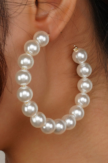 Circular Pearl Earrings