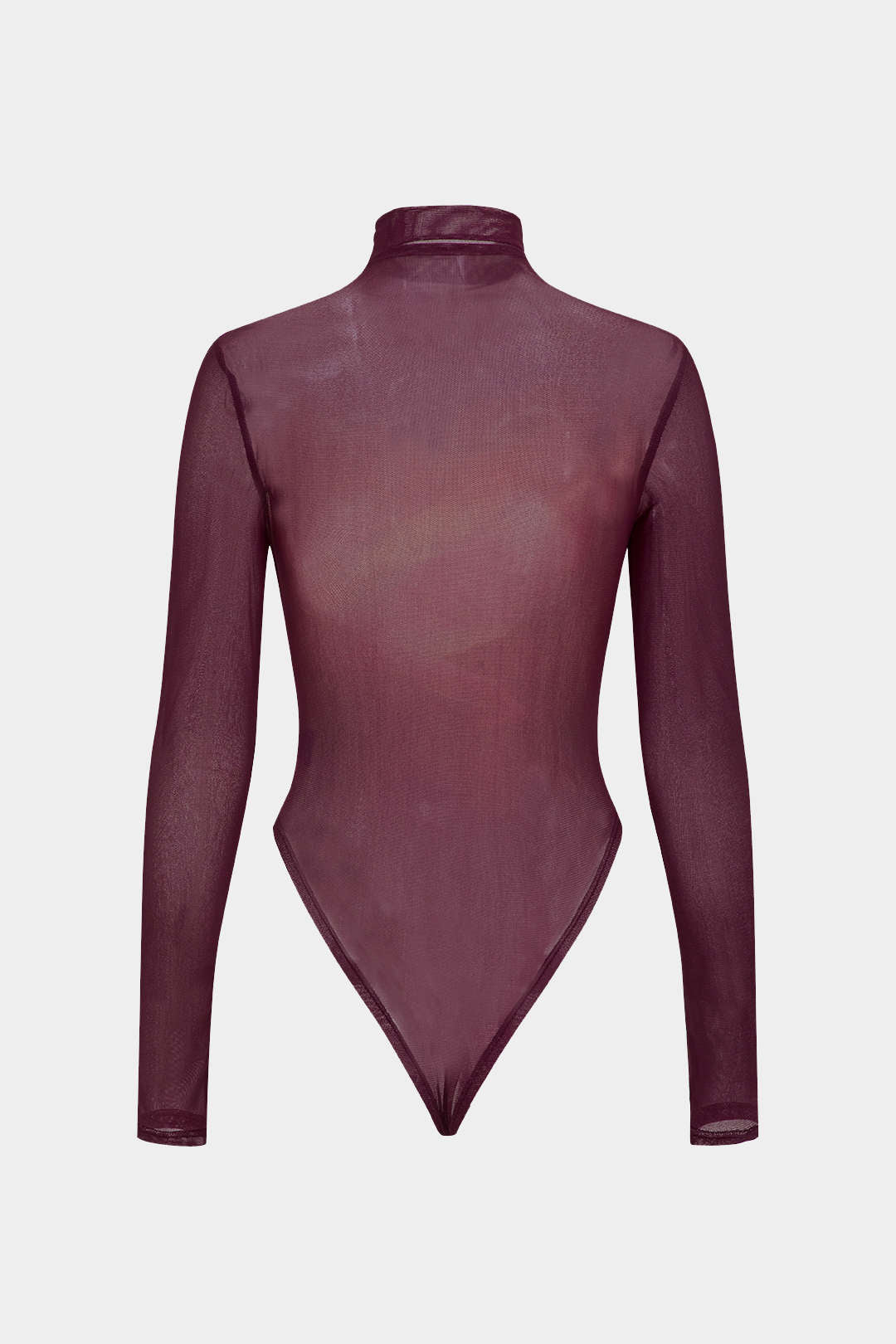 Ombre Print Mesh Long Sleeve Bodysuit