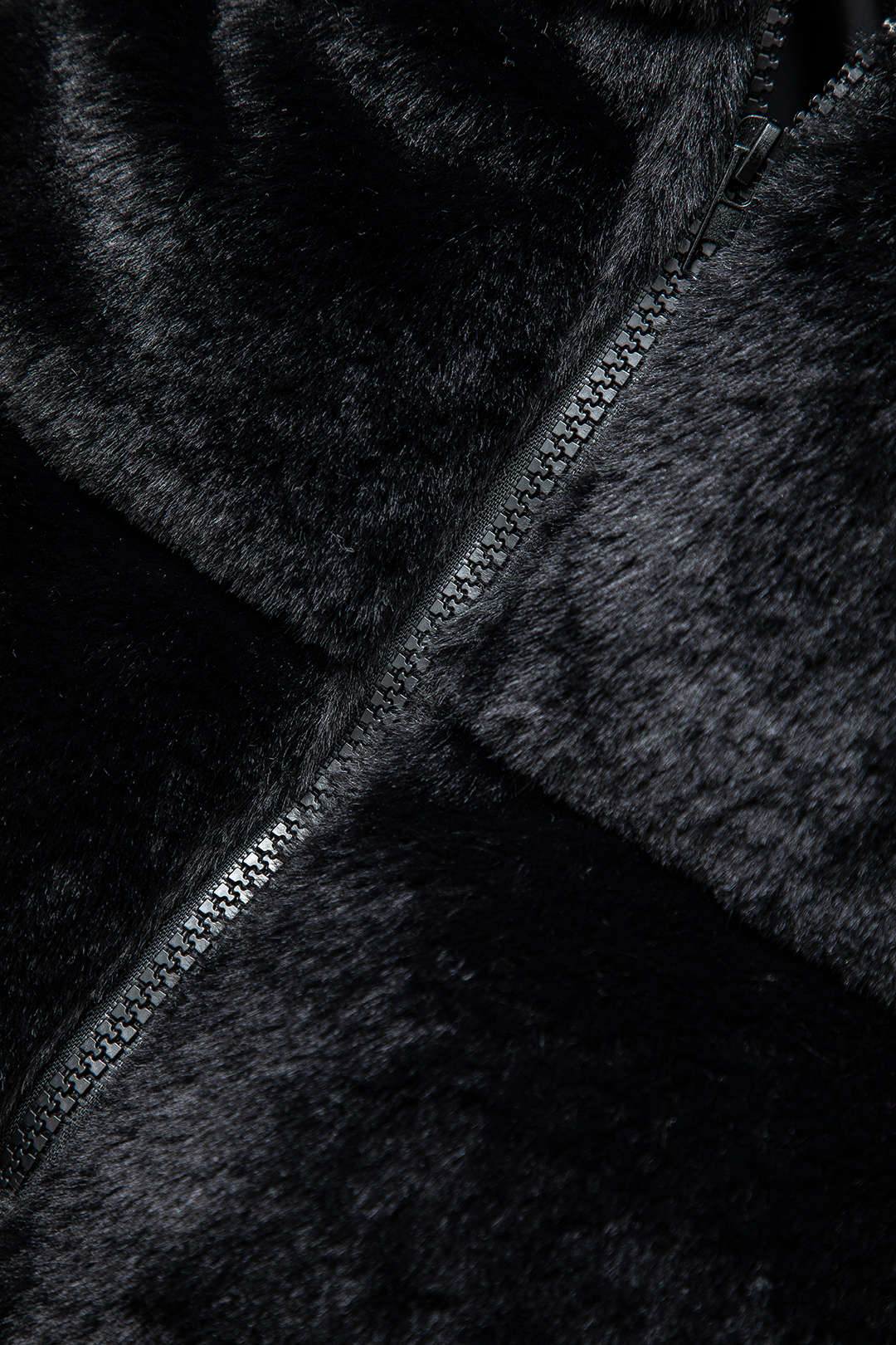Hooded Zipper Tie Cut Out Side Faux Fur Vest