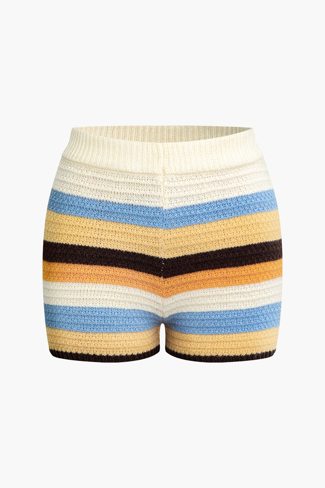 Contrast Stripe Knit Shorts