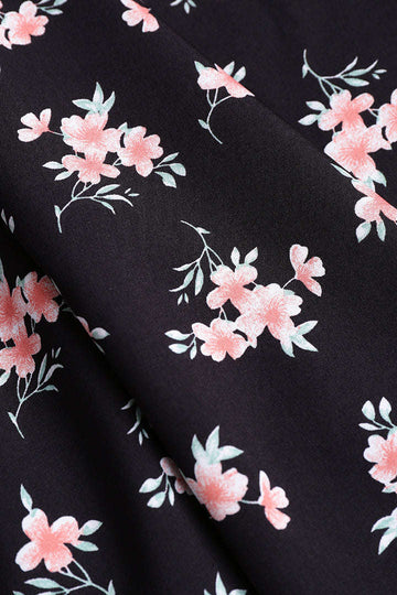 Floral Tie Front Midi Dress