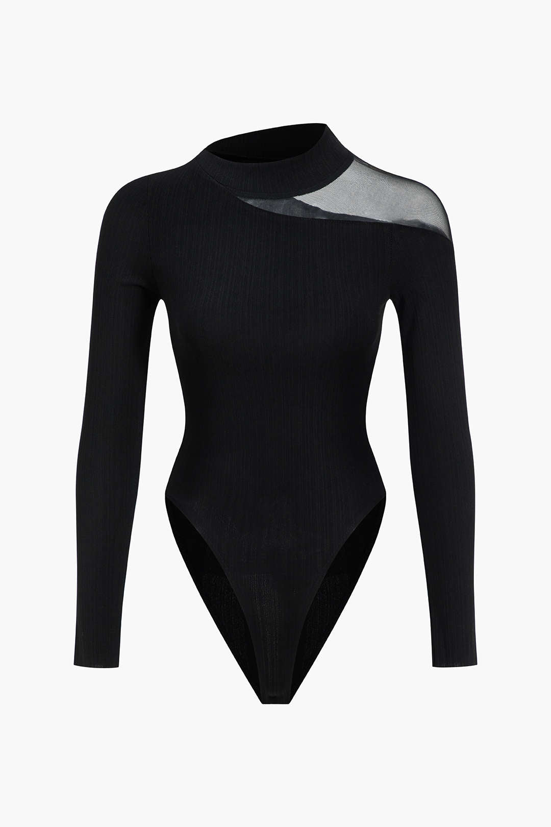 Grundläggande långärmad solid bodysuit