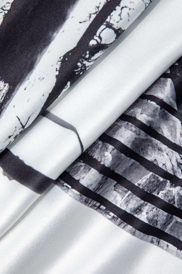 Lace Lingerie Print Slip Midi Dress