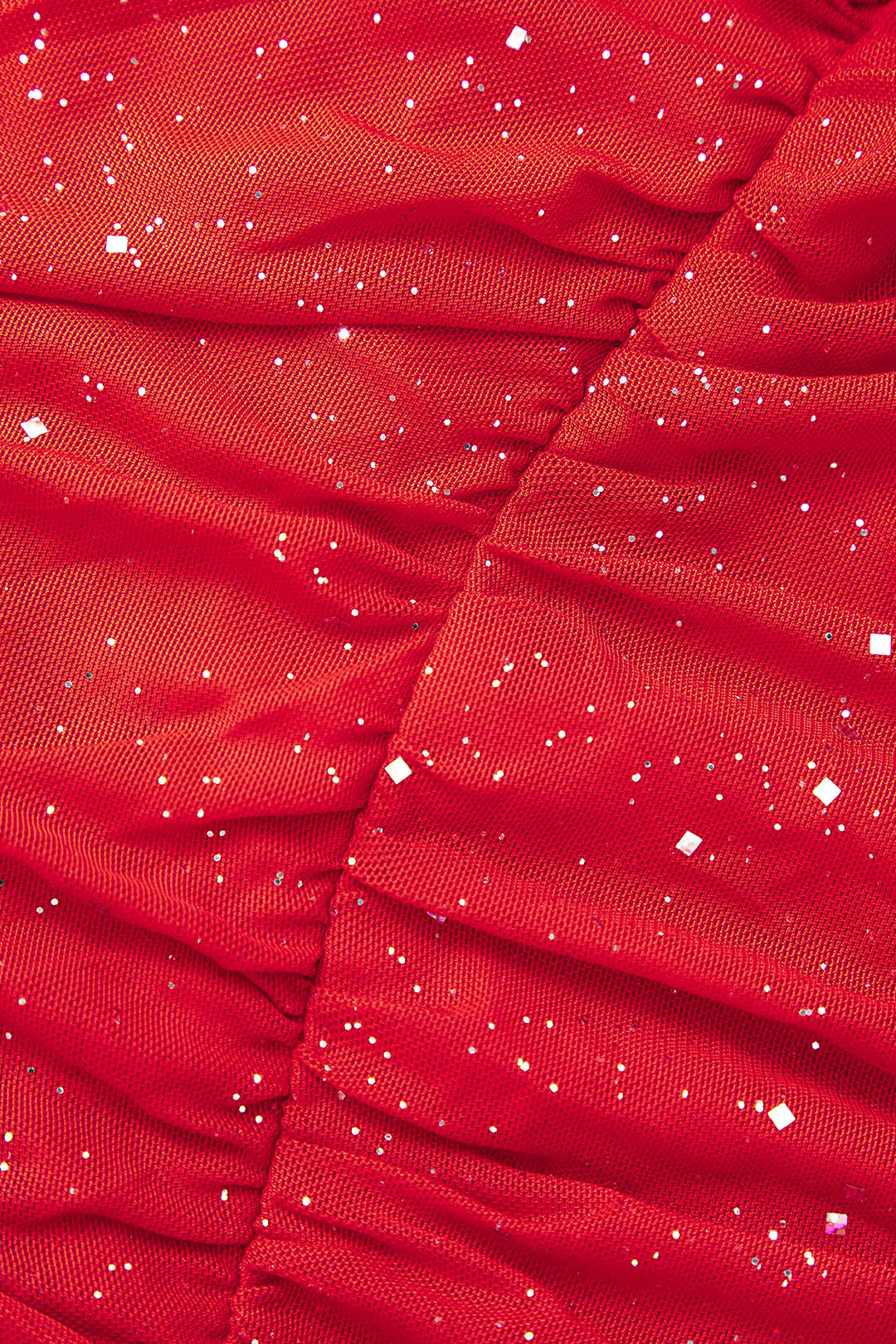 Glitter Cross Front Ruched V-neck Mini Dress