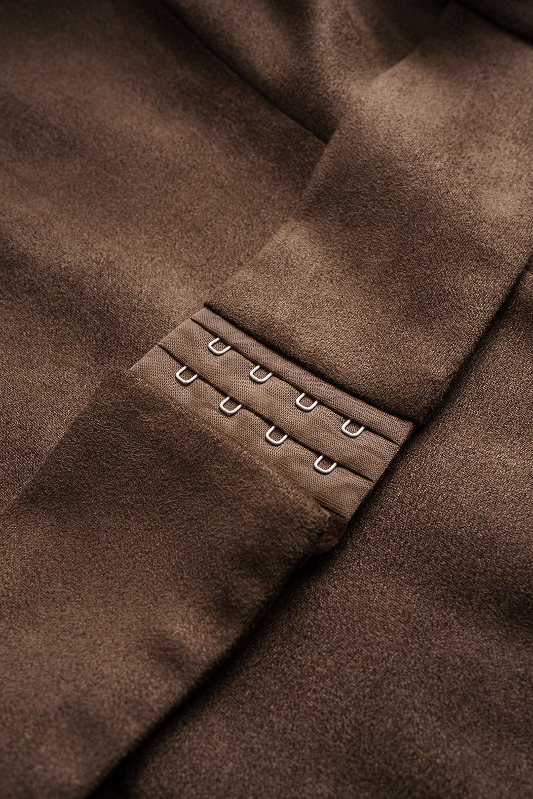 Suede Patchwork Notched Lapel Button Jacket