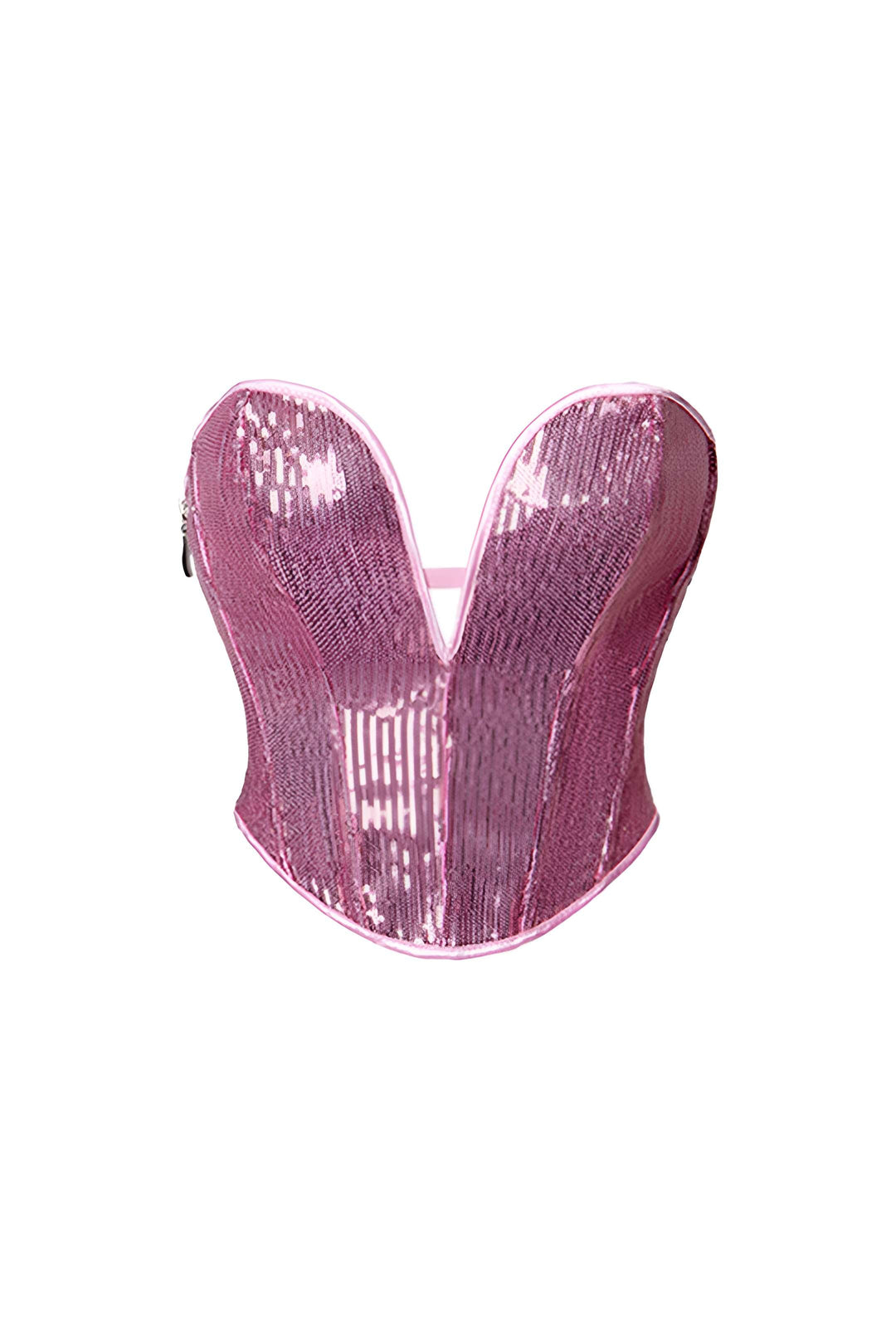 Bustier corset top met pailletten