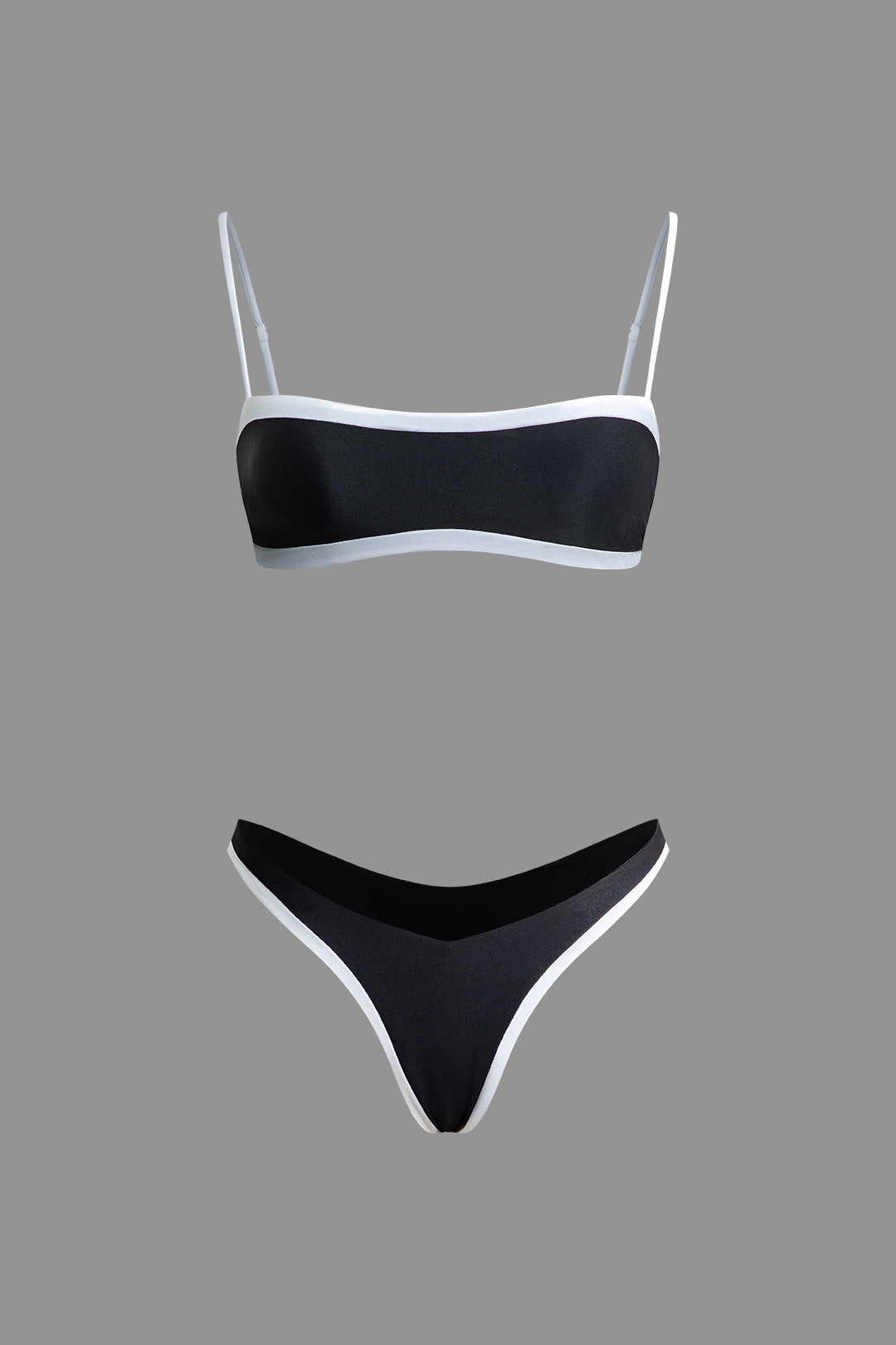Contrast Bikini Set