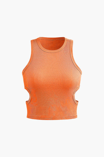 Solid Cut Out Tank Top