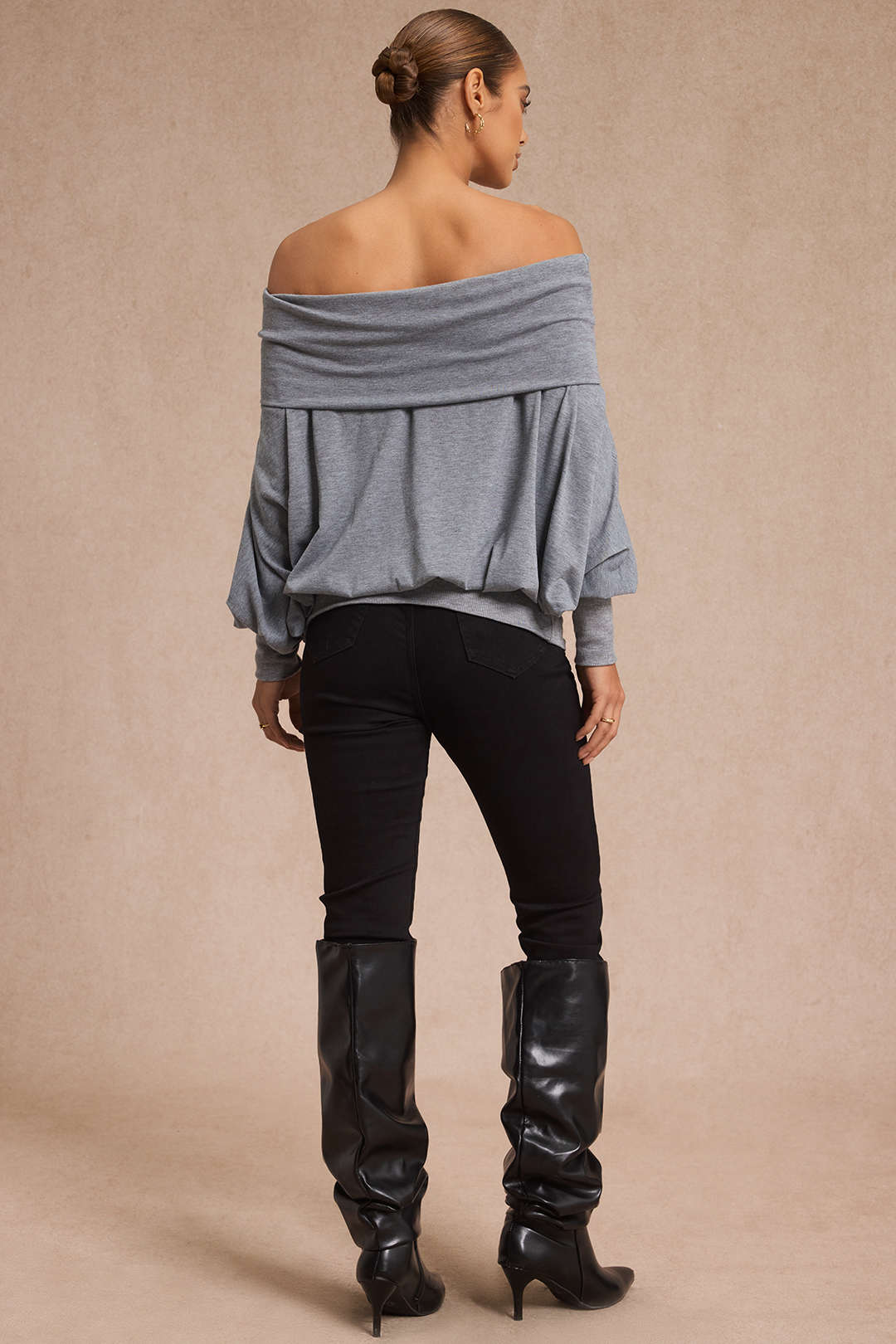Off Shoulder Batwing Long Sleeve T-Shirt