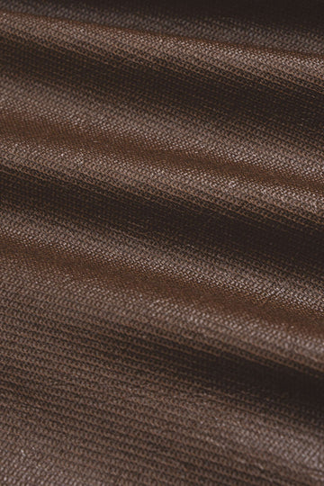 Faux Leather Patchwork Long Sleeve Mini Dress