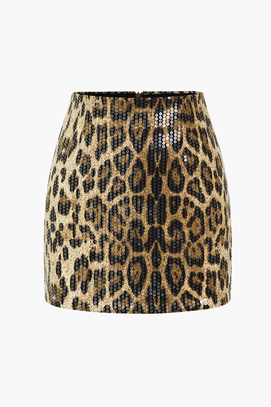 Sequin leopard print μίνι φούστα