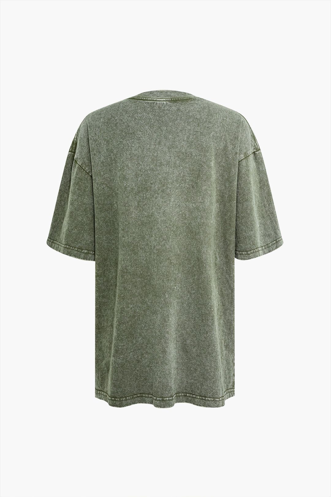 Basic Solid  Loose Washed T-Shirt