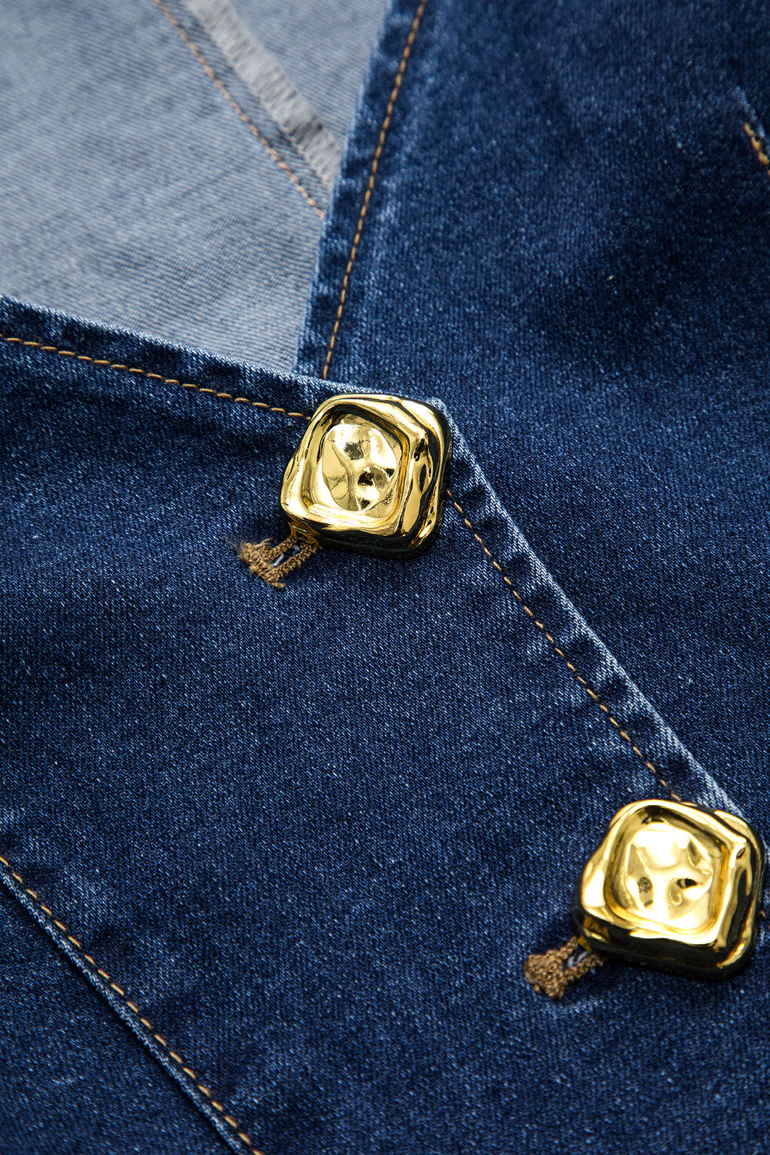 Denim Metallic Button Outerwear