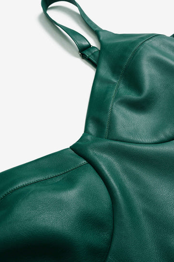 Plus Size Faux Leather Patchwork Sleeveless Mini Dress