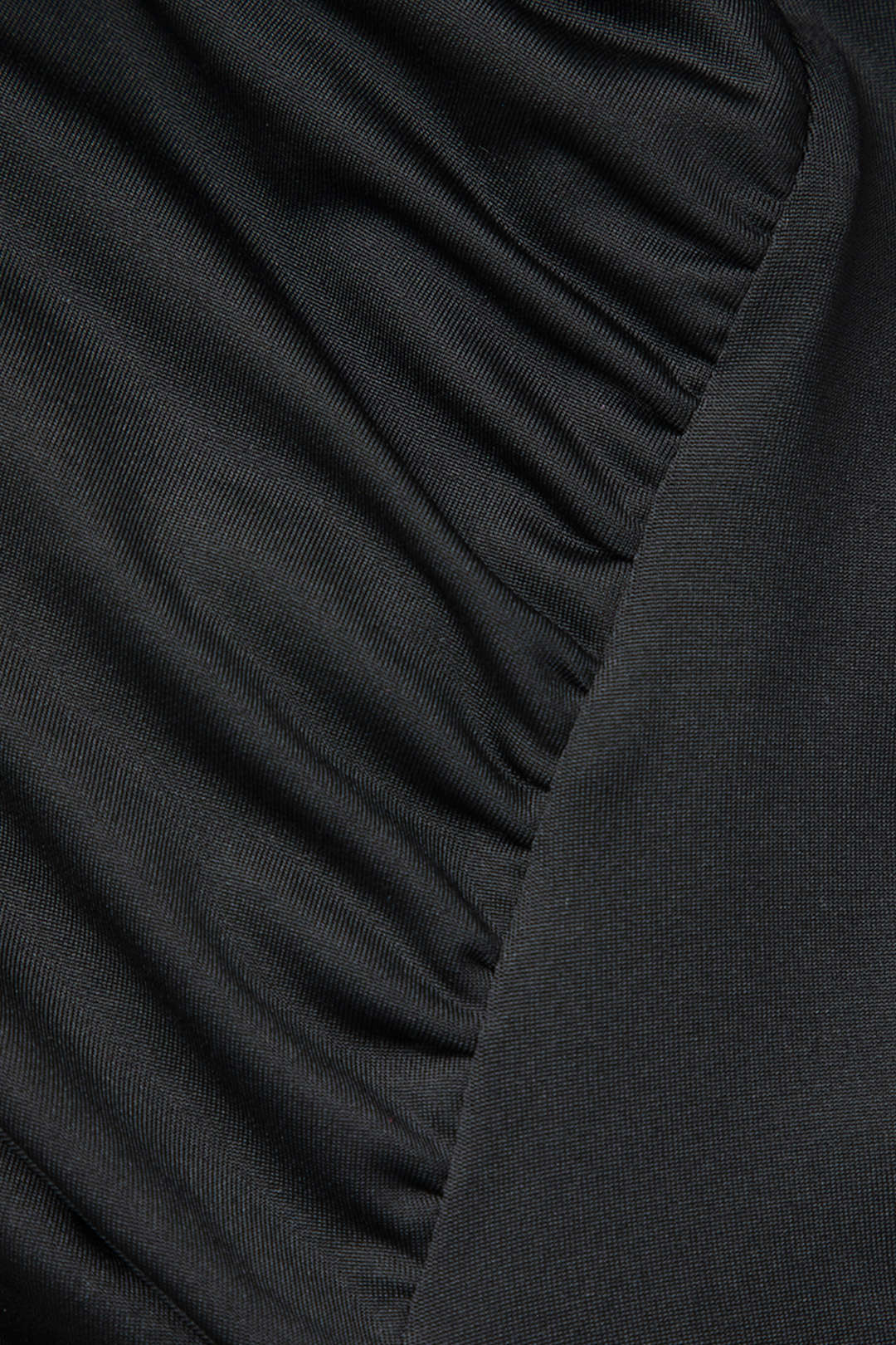 V-neck Wrap Ruched Slit Long Sleeve Maxi Dress