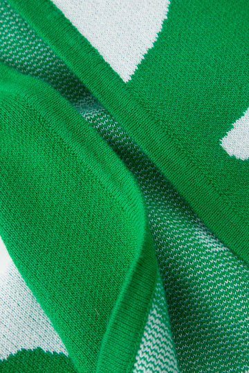 Colorblock One Shoulder Slit Knit Dress